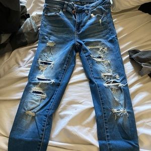 AEO ribbed skinny jeans